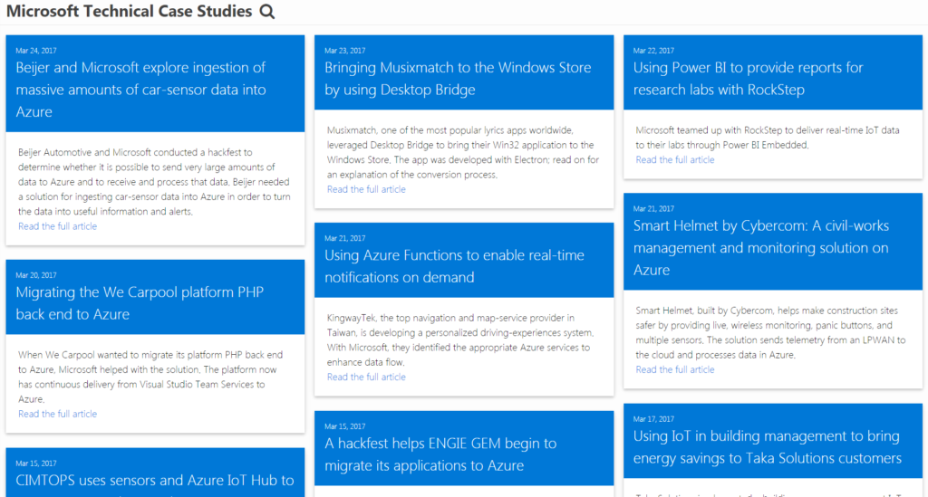 Microsoft Technical Case Studies